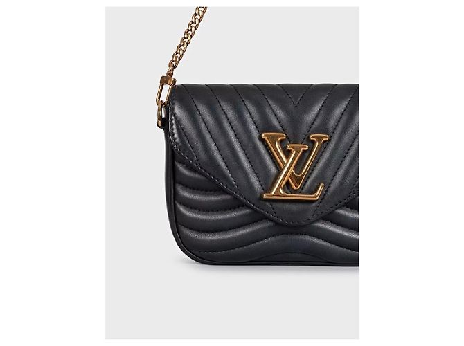 Bolsa Crossbody Louis Vuitton New Wave Multi Pochette em couro preto, seminova - vista 6