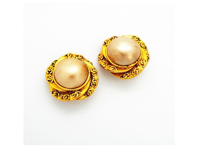 Orecchini a clip Chanel placcati oro - vista 2