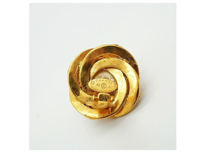Orecchini a clip Chanel placcati oro - vista 4