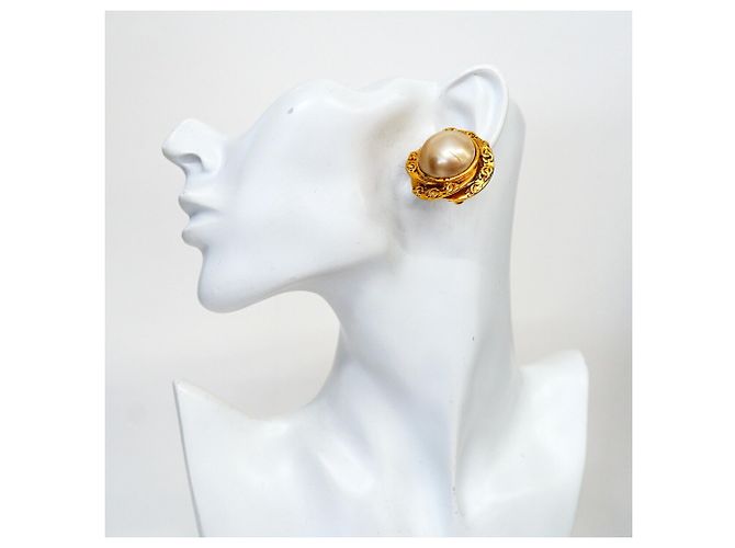 Orecchini a clip Chanel placcati oro - vista 5