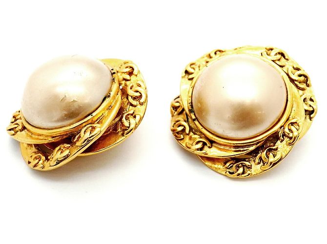 Orecchini a clip Chanel placcati oro - vista 6