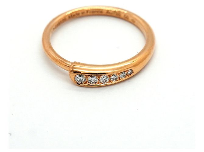 Hermès Hermes Ehering aus 18K Rosengold mit Diamanten - Ansicht 3