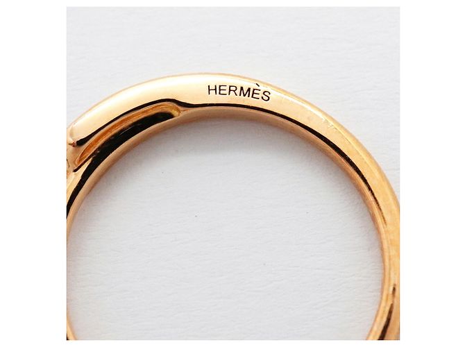 Hermès Hermes Ehering aus 18K Rosengold mit Diamanten - Ansicht 4