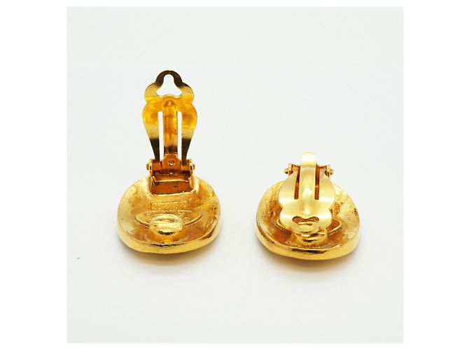 Orecchini a clip Chanel placcati oro - vista 3