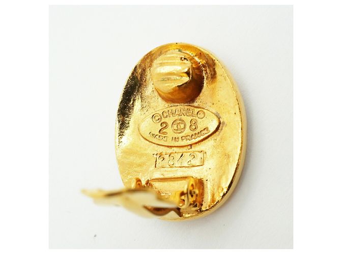 Orecchini a clip Chanel placcati oro - vista 4