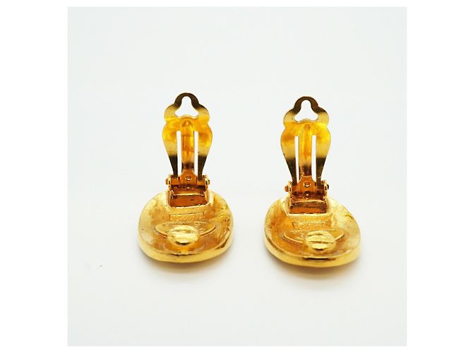 Orecchini a clip Chanel placcati oro - vista 6
