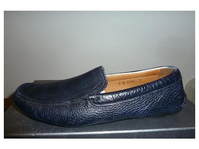 Prada Mocassini in Pelle Blu - vista 10
