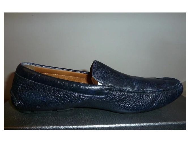 Prada Mocassini in Pelle Blu - vista 7