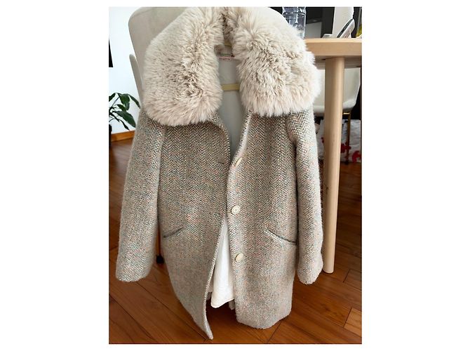 Bonpoint cappotto in lana e alpaca multicolore - vista 2