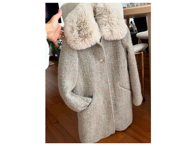 Bonpoint cappotto in lana e alpaca multicolore - vista 5