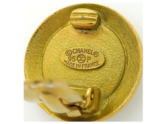 Orecchini a clip Chanel neri e oro - vista 4