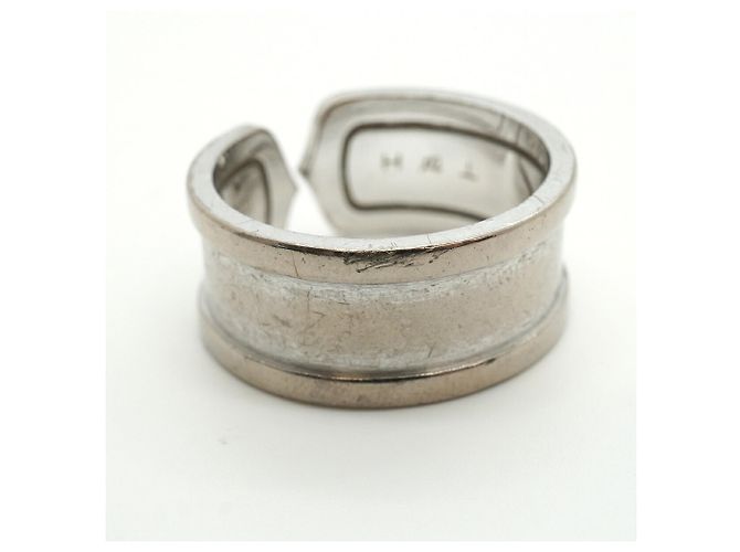 Anello largo Cartier C2 in oro bianco 18K - vista 10