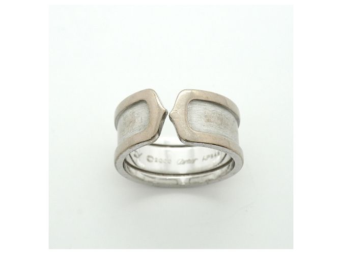 Anello largo Cartier C2 in oro bianco 18K - vista 2
