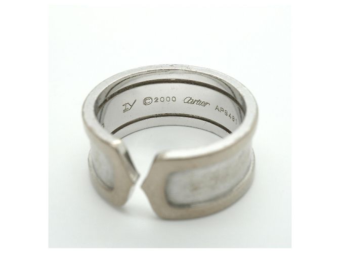 Anello largo Cartier C2 in oro bianco 18K - vista 4
