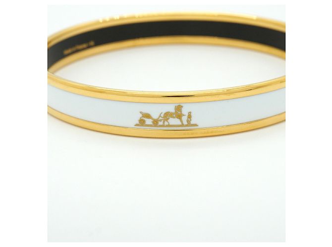 Hermès Bracciale Hermes Gold and White Cloisonné - vista 8