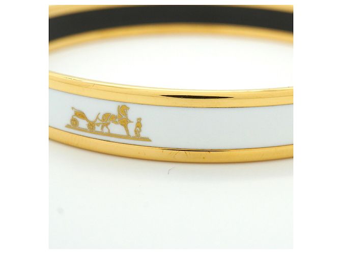 Hermès Bracciale Hermes Gold and White Cloisonné - vista 9
