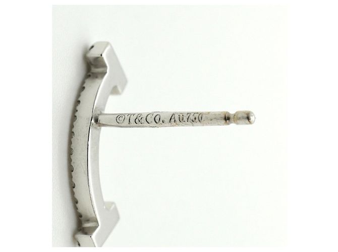 Autre Marque Orecchini Tiffany & Co. T Smile Mini in oro bianco 18K - vista 4