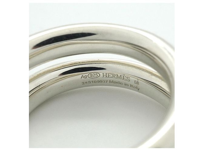 Hermès Anello a Fascia Hermes Vertige in Argento 925 - vista 4