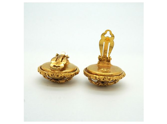 Chanel Gold Clip-Ohrringe - Ansicht 3