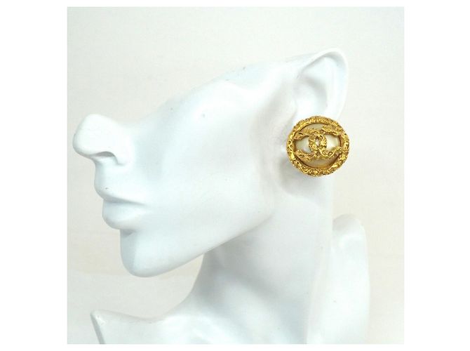 Chanel Gold Clip-Ohrringe - Ansicht 5