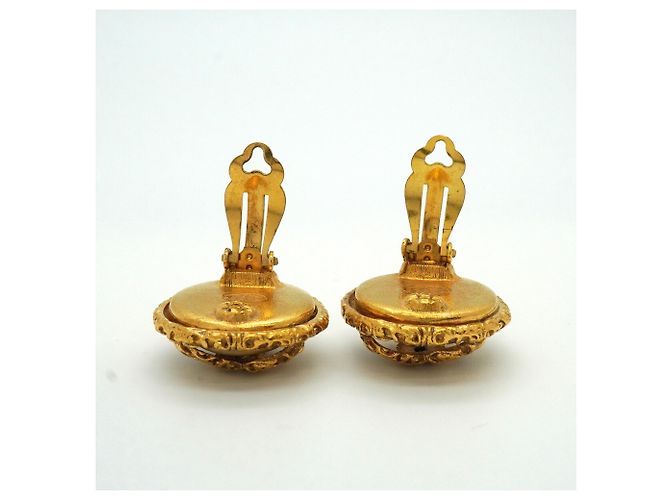 Chanel Gold Clip-Ohrringe - Ansicht 7