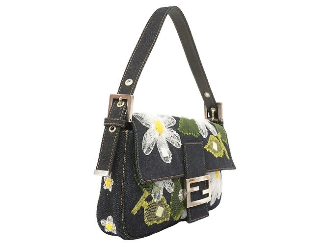 Borsa a secchiello Fendi Mamma in blu navy - vista 2