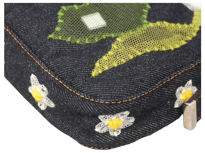 Borsa a secchiello Fendi Mamma in blu navy - vista 6