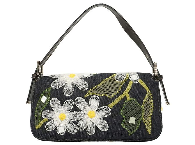 Borsa a secchiello Fendi Mamma in blu navy - vista 9
