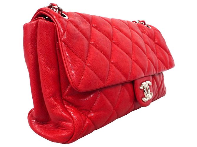 Bolsa de ombro Chanel vermelha - vista 2