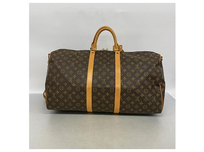 Louis Vuitton Brown Boston Monogram Keepall Bandoulière 55 - vista 12
