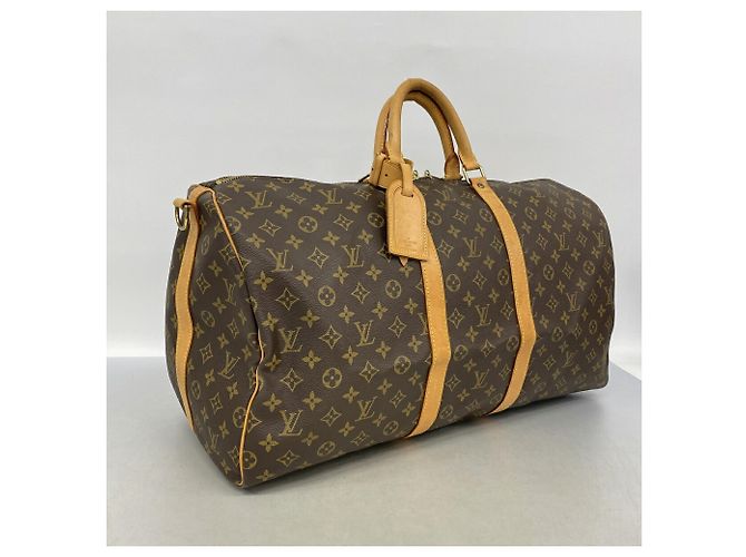 Louis Vuitton Brown Boston Monogram Keepall Bandoulière 55 - vista 2