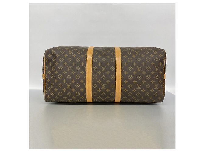 Louis Vuitton Brown Boston Monogram Keepall Bandoulière 55 - vista 3