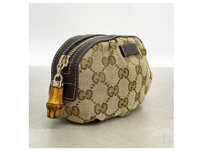 Bamboo Pochette Gucci en toile GG avec bambou - vue 2