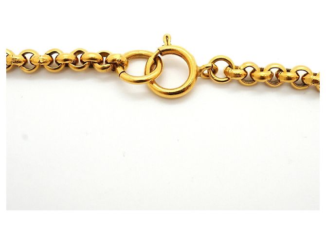 Collana Chanel placcata in oro con motivo a cuore - vista 4