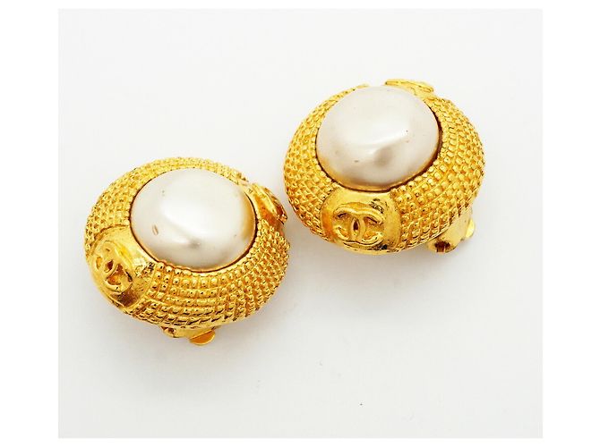 Orecchini a clip placcati oro Chanel - vista 2