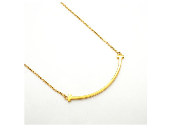 Autre Marque Collier Tiffany & Co. T Smile Small en or jaune 18K - vue 2