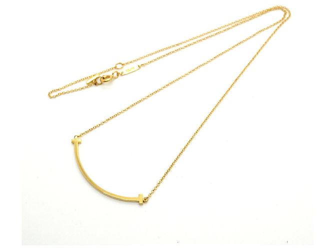 Autre Marque Collier Tiffany & Co. T Smile Small en or jaune 18K - vue 3