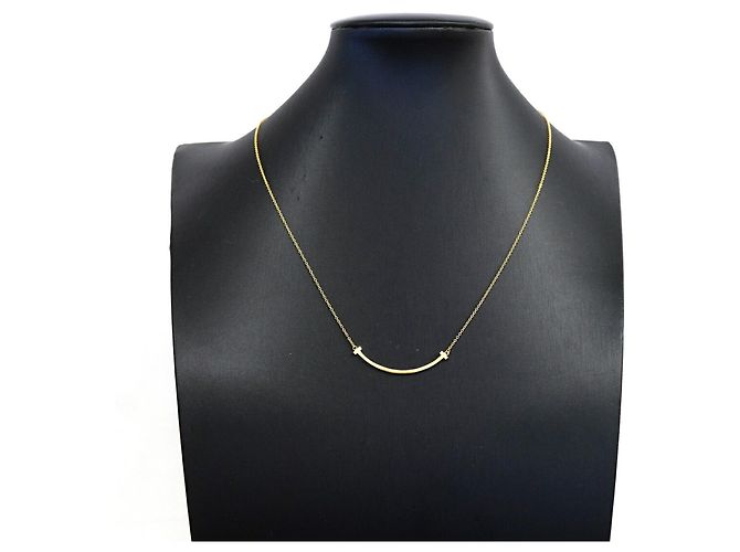 Autre Marque Collier Tiffany & Co. T Smile Small en or jaune 18K - vue 6