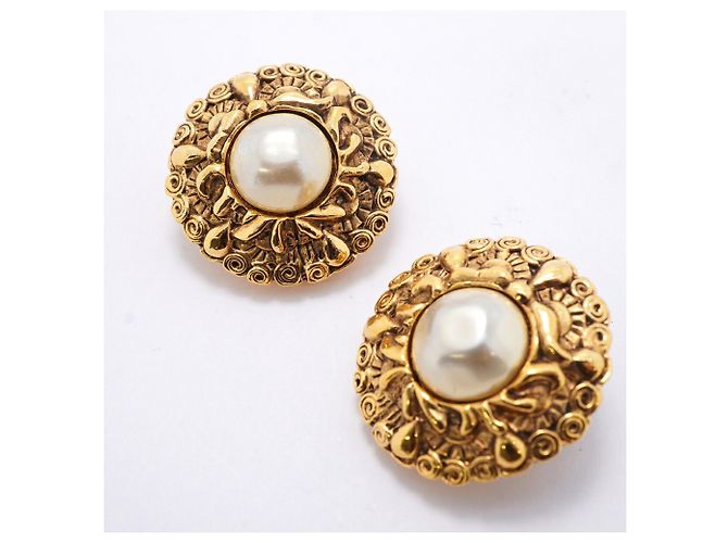 Orecchini a clip placcati in oro Chanel - vista 2