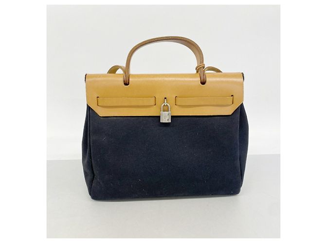Hermès Borsa Hermes Herbag PM Toile Officier Natural - vista 14