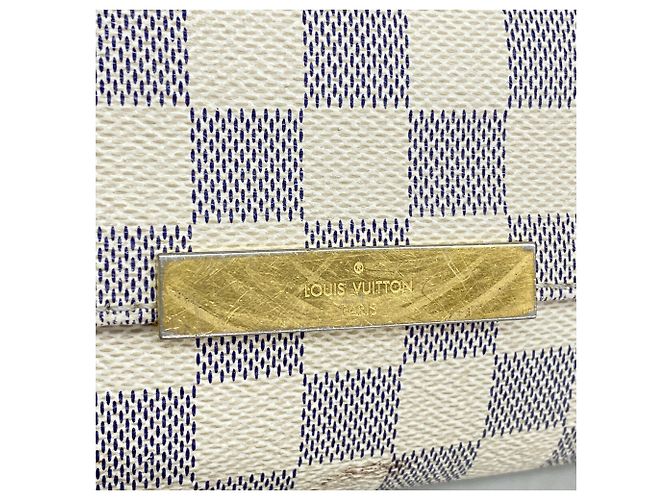 Borsa Louis Vuitton Damier Azur Favorite MM - vista 12
