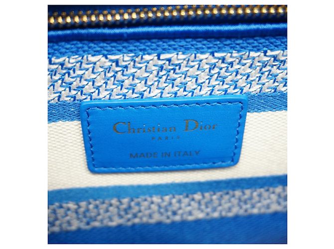 Sac à main Christian Dior Lady D-Light en toile - vue 5