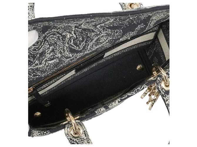 Sac à main Christian Dior Lady Delight en toile - vue 4