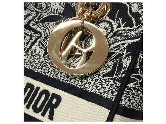 Sac à main Christian Dior Lady Delight en toile - vue 6