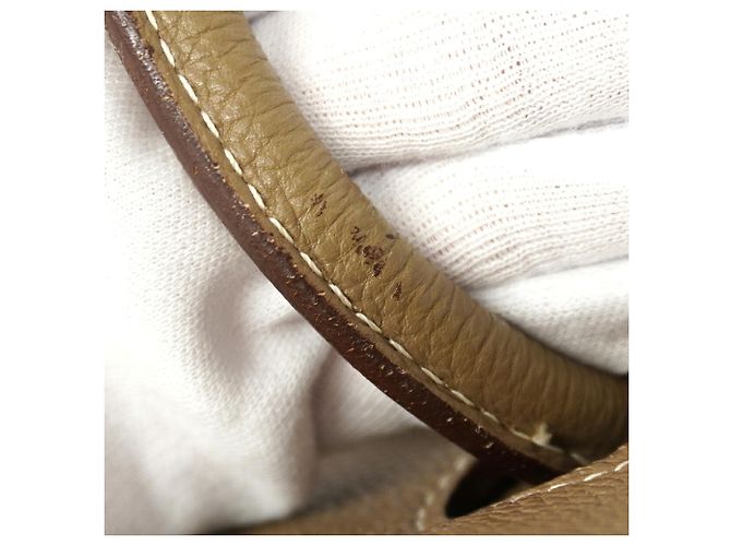 Hermès Porte-documents en cuir Taupe - vue 10
