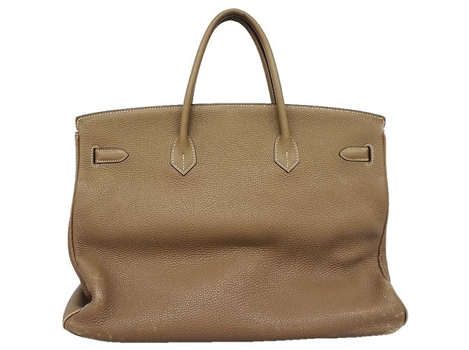 Hermès Porte-documents en cuir Taupe - vue 12