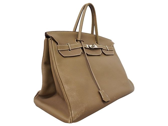 Hermès Porte-documents en cuir Taupe - vue 2