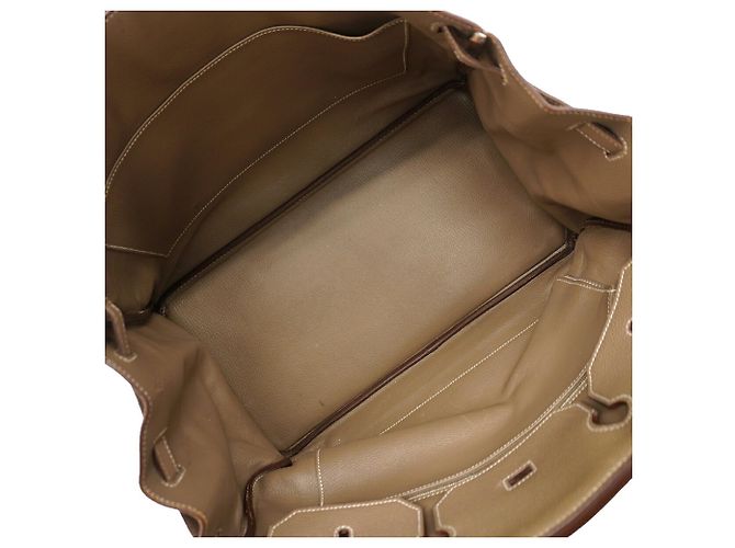 Hermès Porte-documents en cuir Taupe - vue 4