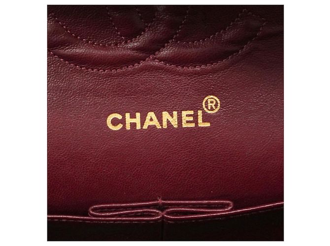 Borsa a tracolla Chanel Matelassé in pelle d'agnello blu navy - vista 5