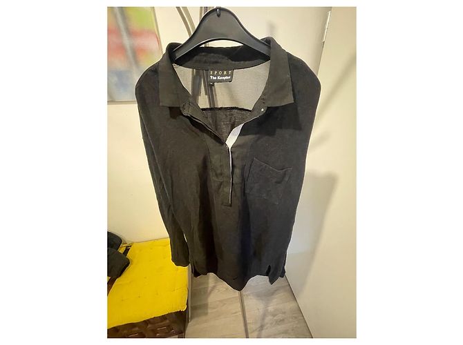 The Kooples Camicia nera in seta e cotone - vista 2